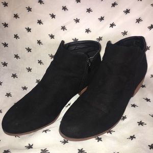 Black Suede Booties by Qupid Size 9.5